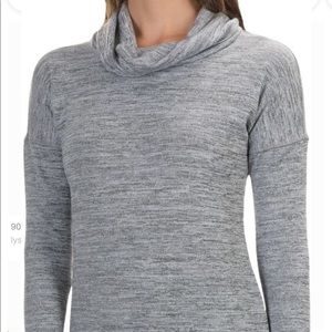90 Degree by Reflex gray cowl neck sweater